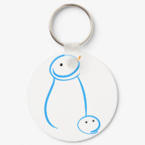 Snowman and Steve Sketch keychains by Swazzle Snowman and Steve Sketch keychains