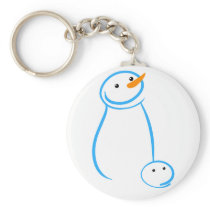 Snowman and Steve Sketch keychains