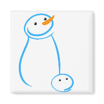 Snowman and Steve Sketch magnets