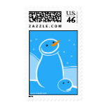 Snowman and Steve Sketch Postage Stamps