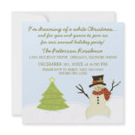 Snowman and Tree Christmas Party Invite invitations