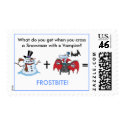 Snowman and Vampire postage by TrevorStar Snowman and Vampire postage