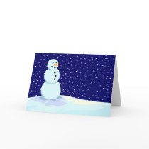 Snowman at Night cards
