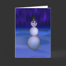 Snowman at Night cards