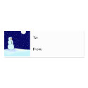Snowman at Night Gift Tag profile cards by Christianphotogirl Snowman at Night Gift Tag profile cards