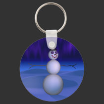 Snowman at Night keychains by rclord Snowman at Night keychains