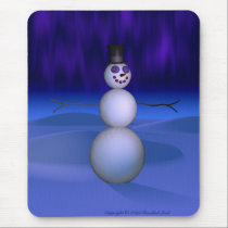 Snowman at Night mousepads