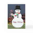 Snowman at the Ballpark Card