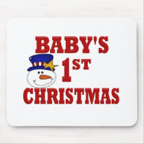 Snowman Baby's 1ST Christmas Mousepad