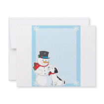 Snowman Background invitations by mariabellimages Snowman Background invitations