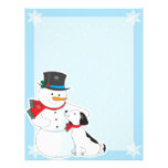 Snowman Background Letterhead Template