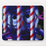 Snowman Behind Bars Mousepad