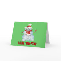 SNOWMAN BI-POLAR cards by Tragetees SNOWMAN BI-POLAR cards