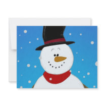 Snowman - Blue invitations