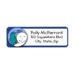 Snowman Blue Parrotlet Return Address Label