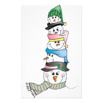Snowman/ Bonhomme de Neige stationery