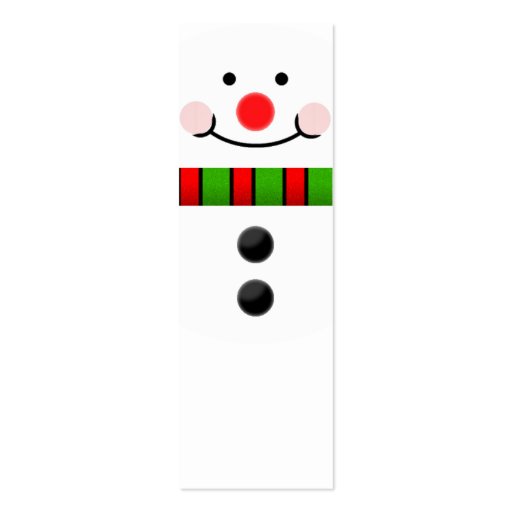 Snowman Bookmark Business Cards