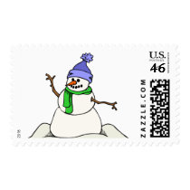 Snowman Branch Arms USPS Holiday Card Postage 2009