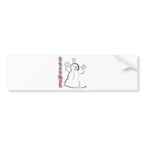 Snowman Bumper Sticker