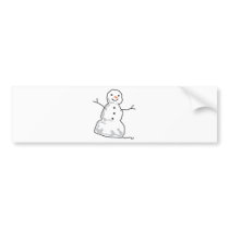 Snowman Bumper Sticker