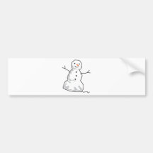 Snowman Bumper Sticker