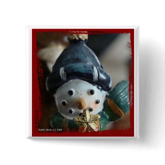 Snowman Button/Pin button