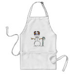 Snowman Candy Cane Apron aprons