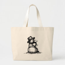 Snowman Canvas Bags