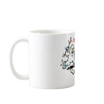 Snowman Chase Happy Holidays Mug