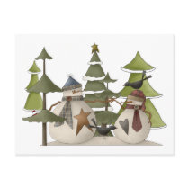 Snowman Chat Post Card