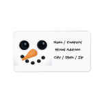 Snowman Christmas Address Labels
