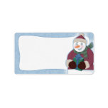 Snowman Christmas Address Labels Blank