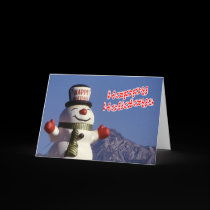 Snowman christmas card cards