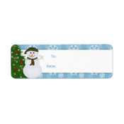 Snowman Christmas Gift Stickers Return Address Labels