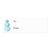 Snowman Christmas Gift Tag business cards by Christianphotogirl Snowman Christmas Gift Tag business cards