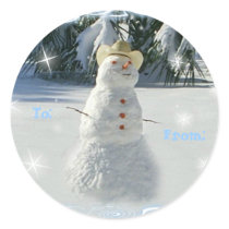 Snowman Christmas Gift tags stickers by deesbasenjis Snowman Christmas Gift tags stickers