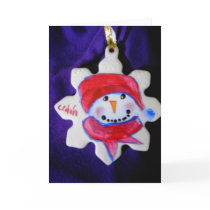 Snowman Christmas ornament cards by anaisacolon Snowman Christmas ornament cards