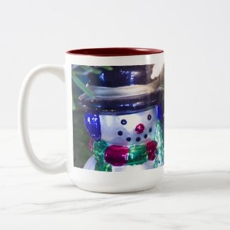 Snowman Christmas Ornament Coffee Mugs