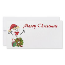 Snowman Christmas photo cards
