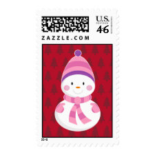 Snowman Christmas Postage stamps