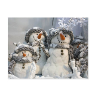Snowman Christmas Post Cards