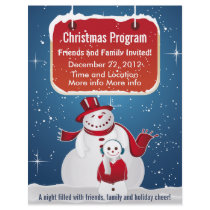 Snowman Christmas Program Flyer