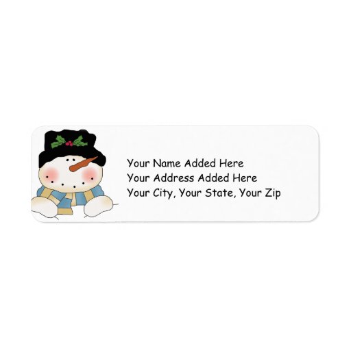 snowman-christmas-return-address-labels-zazzle