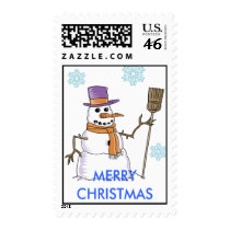 Snowman Christmas Stamps by MyOtherPlanet Snowman Christmas Stamps
