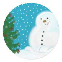 Snowman Christmas Sticker