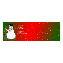Snowman Christmas Tag Card business cards