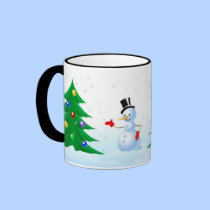 Snowman & Christmas Tree mugs