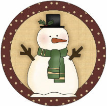 Snowman Christmas Tree Ornament photo sculptures
