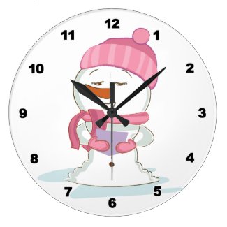 Snowman wall Clock