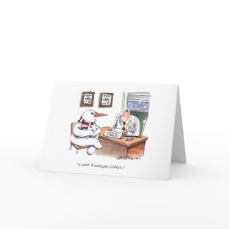 Snowman consults plastic surgeon cards
